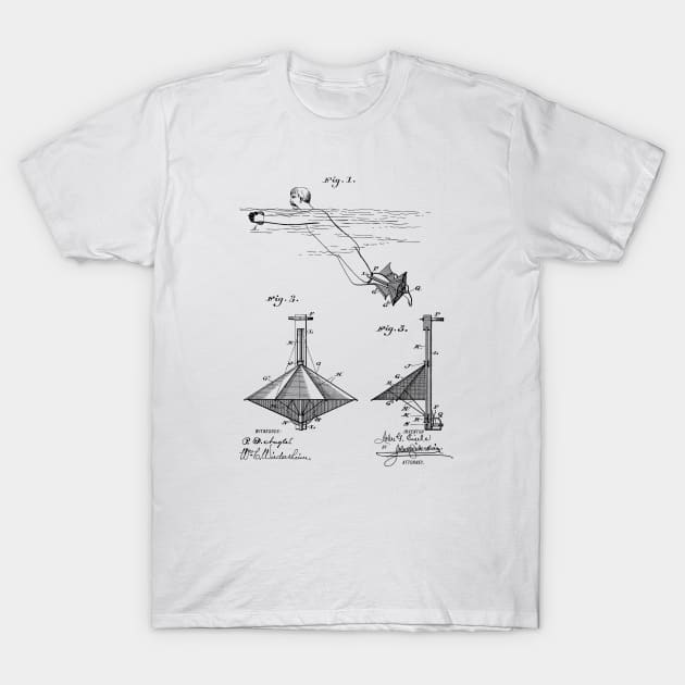 Swimming Apparatus Vintage Patent Hand Drawing T-Shirt by TheYoungDesigns